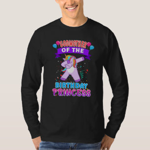 Camiseta Madrinha Do Aniversário Princesa Unicórn Girl Bi