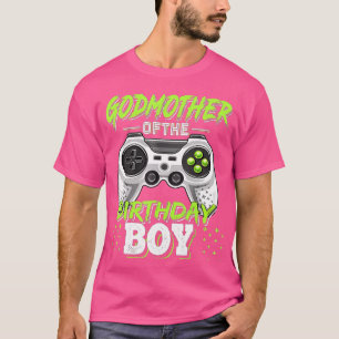 Camiseta Madrinha Do Bday Boy Matching Video Game Birt