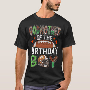 Camiseta Madrinha Do Jogo De Futebol Do Dia De Aniversário 