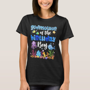 Camiseta Madrinha Do Menino Aniversariante Peixe Mar Oceano