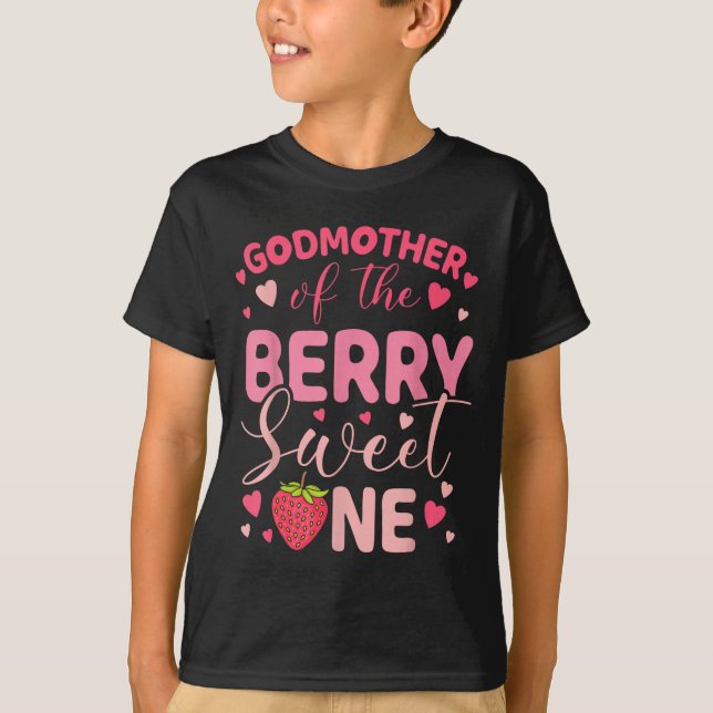 Camiseta Madrinha do morango doce primeiro (Frente)