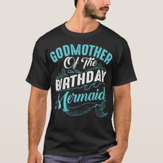 Camiseta Madrinha Engraçada Sereia Aniversário Presente Mul