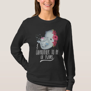 Camiseta Madrinha Para Ser De Gêmeos Um Menino Um Filha
