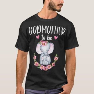 Camiseta Madrinha Para Ser Elefante Chá de fraldas Floral P