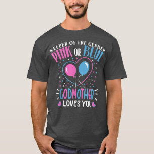 Camiseta Madrinha Rosa ou Azul ama Você Rever Sexo Mãe