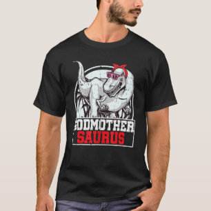 Camiseta Madrinha Saurus rex Dinossauro Madrinha Saurus Fam
