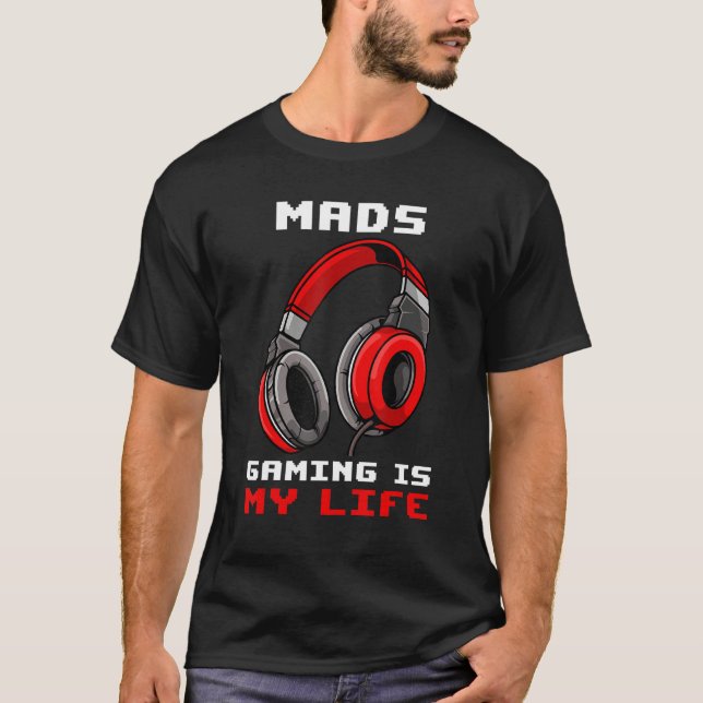 Camiseta Mads Gaming É Minha Vida Personalizada (Frente)