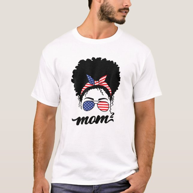 Camiseta Mãe2 Mãe, mãe, mãe de dois filhos. (Frente)
