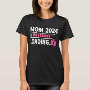 Camiseta Mãe 2024 Carregando Futuro Engraçado Nova Mãe Para