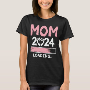 Camiseta Mãe 2024 Carregando Futuro Engraçado Nova Mãe Para