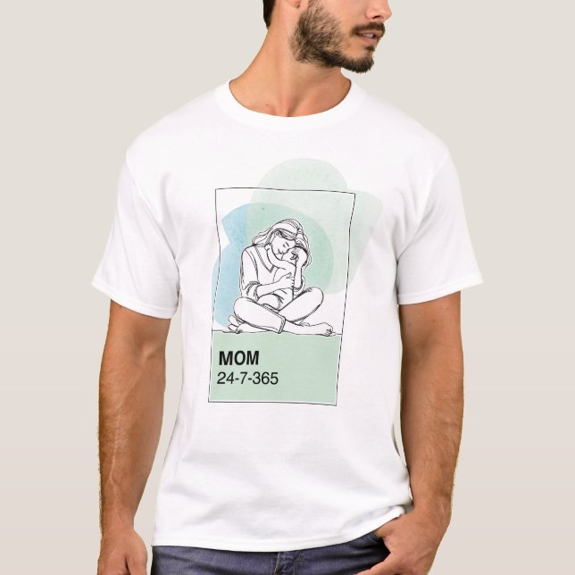Camiseta Mãe 24/7/365 (Frente)