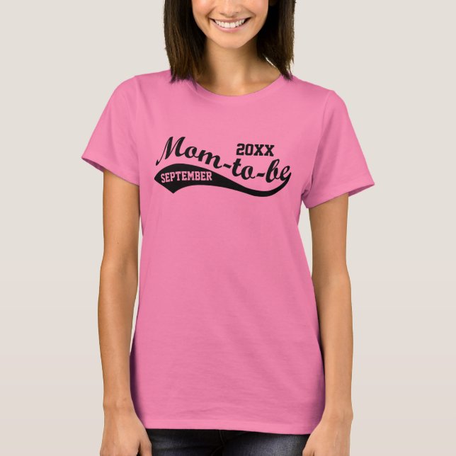 Camiseta Mãe a Ser, Casual Mês/Ano (Frente)