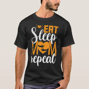 Camiseta Mãe A Vida Comeu Dormir Mãe Repete Mamãe Mulheres