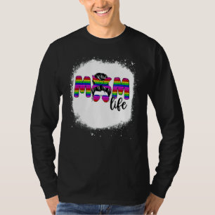 Camiseta Mãe A Vida Má Mulher Pop Empurra-O Com Um Brinqued