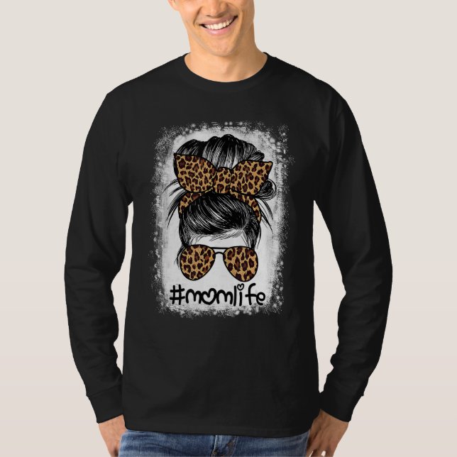 Camiseta Mãe A Vida Sangrou A Mãe A Vida Leopardo Mensagem  (Frente)
