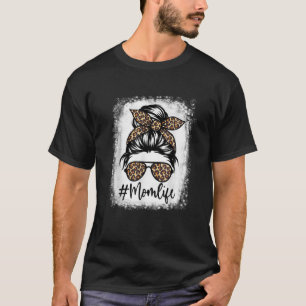 Camiseta Mãe A Vida Sangrou A Mãe A Vida Leopardo Mensagem