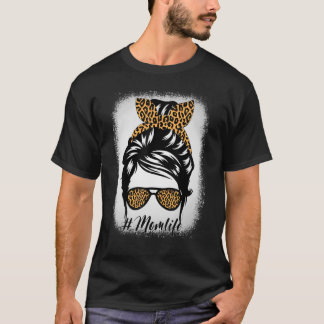 Camiseta Mãe A Vida Sangrou Mamãe A Vida Leopardo Óculos Me