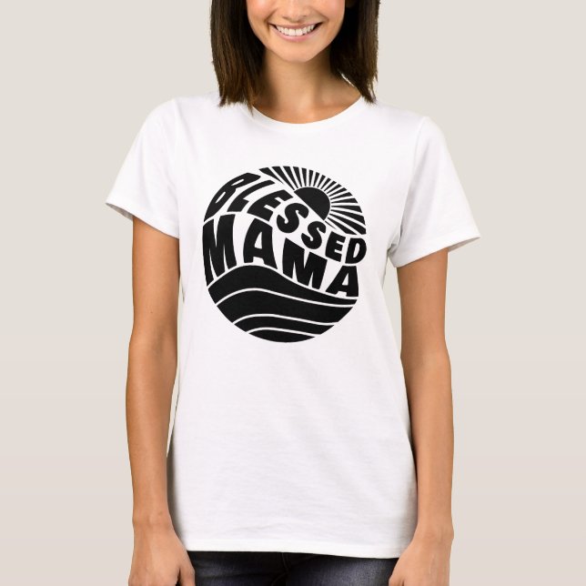 Camiseta Mãe abençoada (Frente)