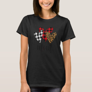 Camiseta Mãe abençoada mãe leopardo mãe Buffalo Plaid natal