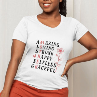 Camiseta Mãe - Adorável Forte e Feliz Grac Inútil