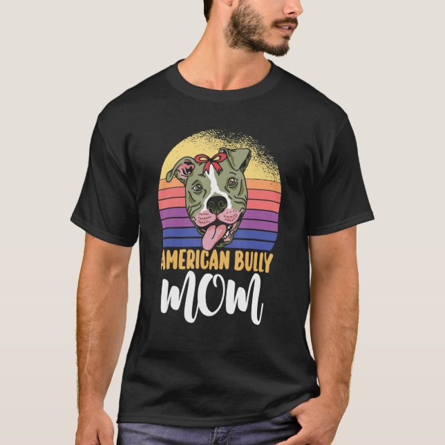 Camiseta Mãe Americana Bully Mãe Mensagem Dia de as mães (Frente)