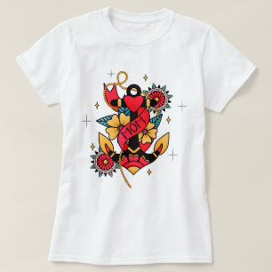 Camiseta Mãe, âncora decorativa "tatuagem"