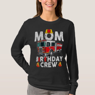 Camiseta Mãe Aniversário da Tripulação Fogo-Fogo Família Bo
