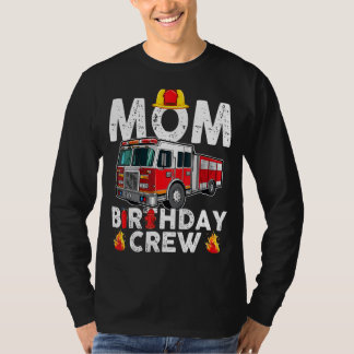Camiseta Mãe Aniversário da Tripulação Fogo-Fogo Família Bo