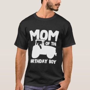 Camiseta Mãe Aniversário Garoto Trator Fazenda Festa Mãe