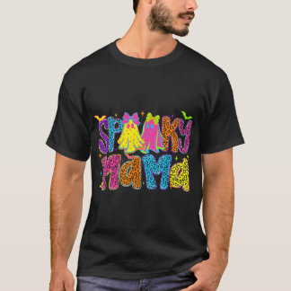 Camiseta Mãe Assustadora Fantasma Dia das Bruxas Mãe Espiri