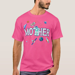Camiseta Mãe Astronauta Família Espacial Correspondente Ani
