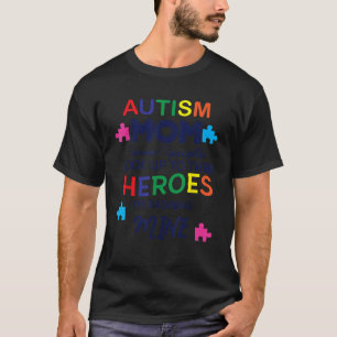 Camiseta Mãe Aumentando Quebra-cabeça de Super Herói Sensib