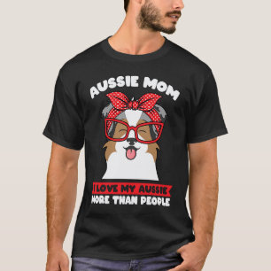 Camiseta mãe aussie eu amo meu husky mais do que as pessoas