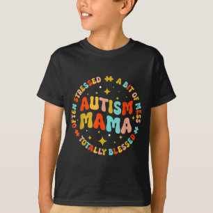 Camiseta Mãe Autismo Groovy Conscientização do Autismo Insp
