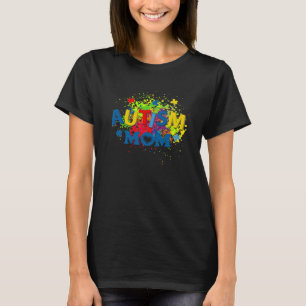 Camiseta Mãe Autismo Mãe Girassol Peça do Quebra-cabeça Aut