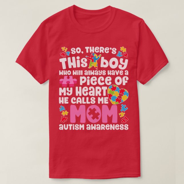 Camiseta Mãe Autismo para Homens Meninas Meninas Crianças P (Frente do Design)