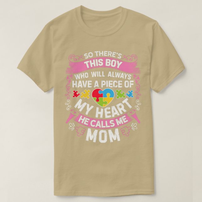 Camiseta Mãe Autismo para Homens Meninas Meninas Crianças P (Frente do Design)