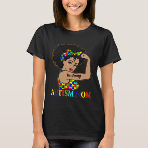 Camiseta Mãe Autista Afro Mãe Mulheres Negras Peça de Puzzl