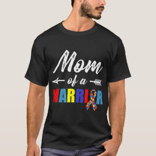 Camiseta Mãe-Autista De Um Guerreiro Conscientização Da Mã