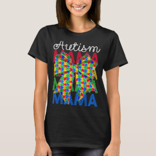 Camiseta Mãe autista dia de conscientização do autismo laço