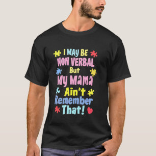Camiseta Mãe Autista Engraçado Conscientização do Autismo Q