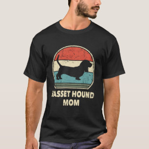 Camiseta Mãe Basset Hound Cadela Para Mulheres Basset Hound