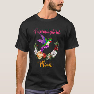 Camiseta Mãe Beija-flor Floral Pássaro Gravata Borboleta Am