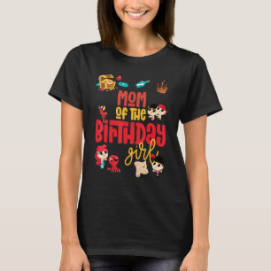 Camiseta Mãe, Birthday Rapariga Pirata, Tema de Festa de an