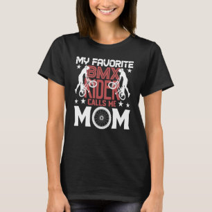 Camiseta Mãe Bmx Meu Cavaleiro Bmx Favorito Me Chama Mãe