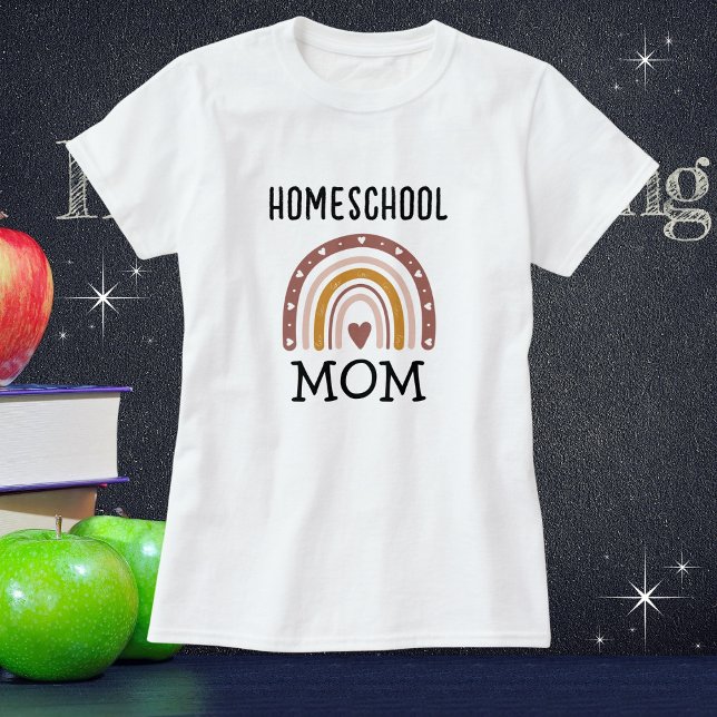 Camiseta Mãe | BOHO "Homeschool" Mãe Dia de as mães (Personalize text to your needs. Avail in multiple styles, sizes and colors. Different graphics too!)