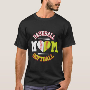 Camiseta Mãe Bola de Beisebol Softball Mãe