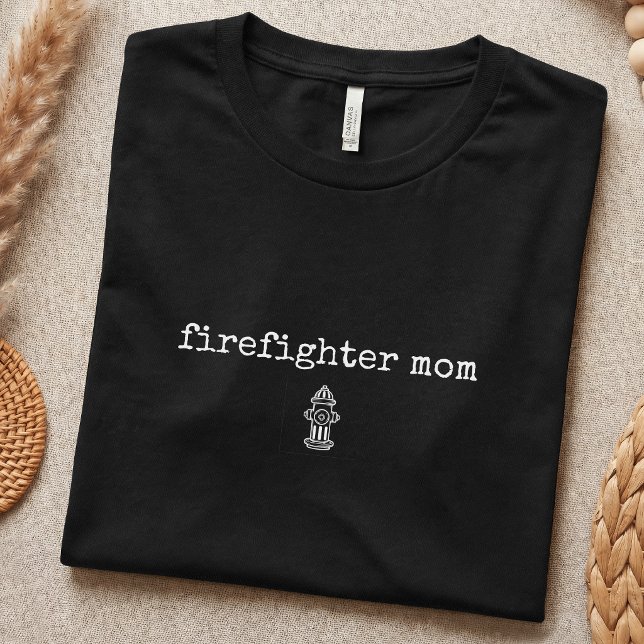 Camiseta Mãe Bombeira Heroína Parental Simples (Criador carregado)