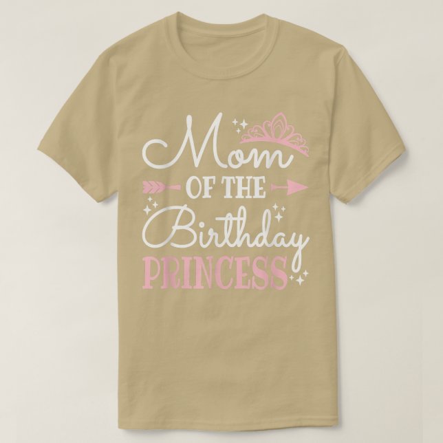 Camiseta Mãe Bonita Da Aniversário Princesa Mamãe Engraçada (Frente do Design)