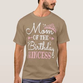 Camiseta Mãe Bonita Da Aniversário Princesa Mamãe Engraçada